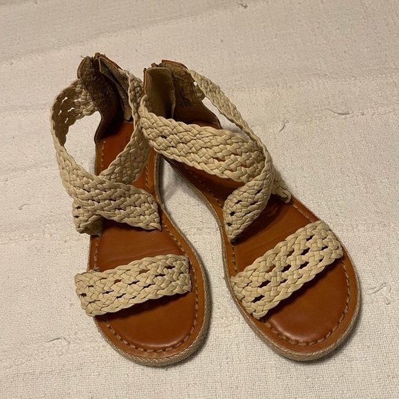 Boho Crochet Flat Summer Open Toe Sandals Women’s 8 - Picture 1 of 10